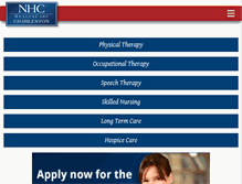 Tablet Screenshot of nhccharlestonhealthcare.com